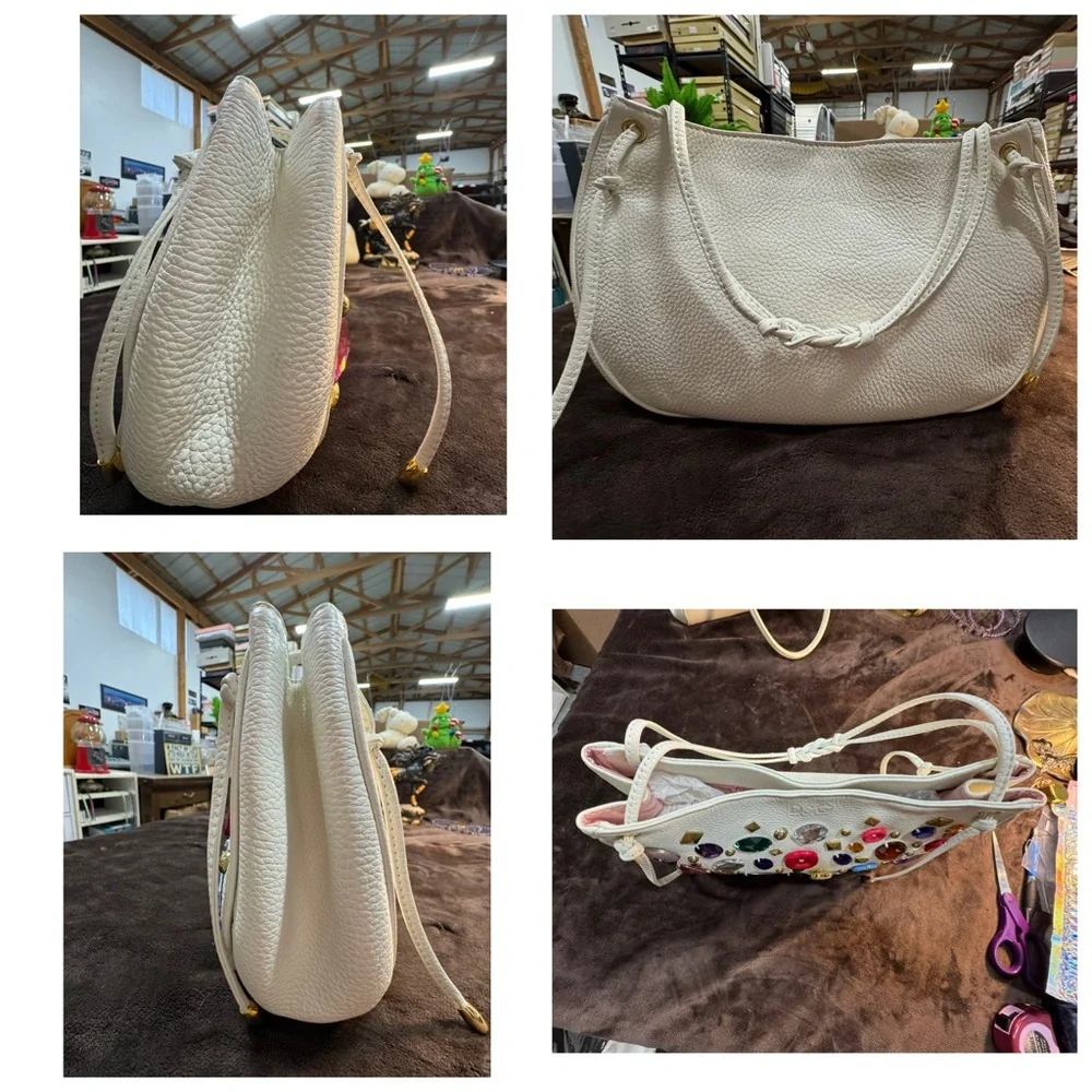 Dolce and Gabbana Authentic and Rare White Handbag with jeweled embellishments - Picture 5 of 8